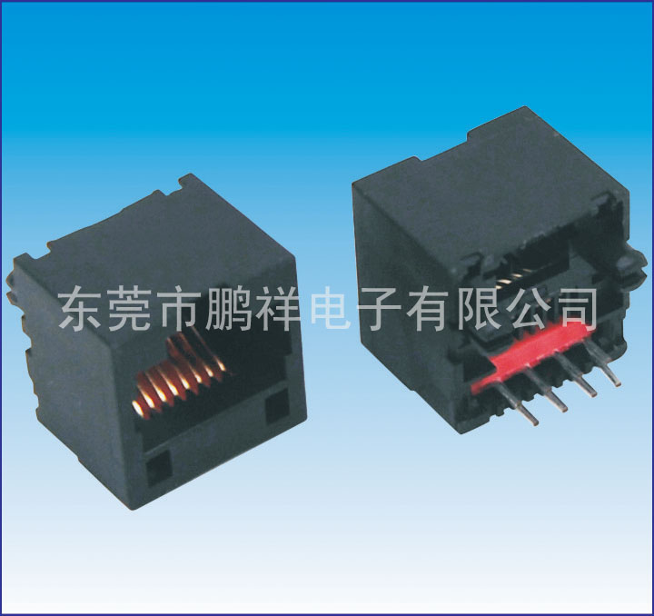 RJ45系列，180度&nbsp;全塑&nbsp;扁針