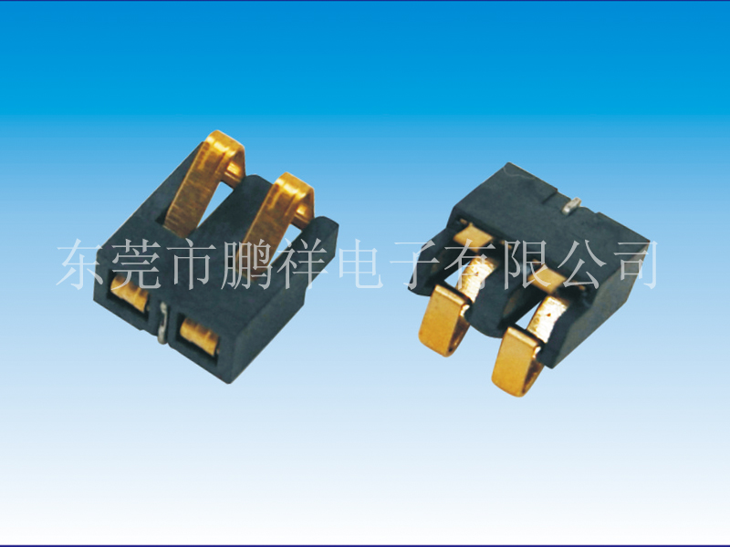 CP35系列，2.5mm間距彈片電池座正